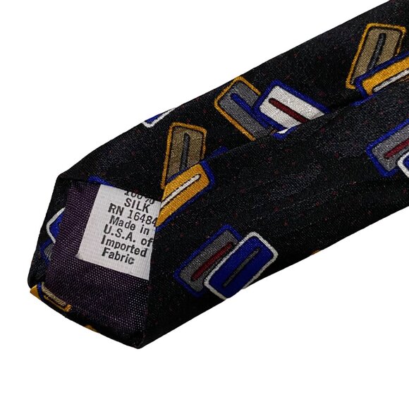 Gant Geometric Rectangles Mens Silk Tie USA Novelty Career Office Wear Business - Picture 4 of 4